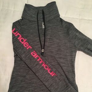 Girls Under Armour 1/4 zip warm up long sleeve